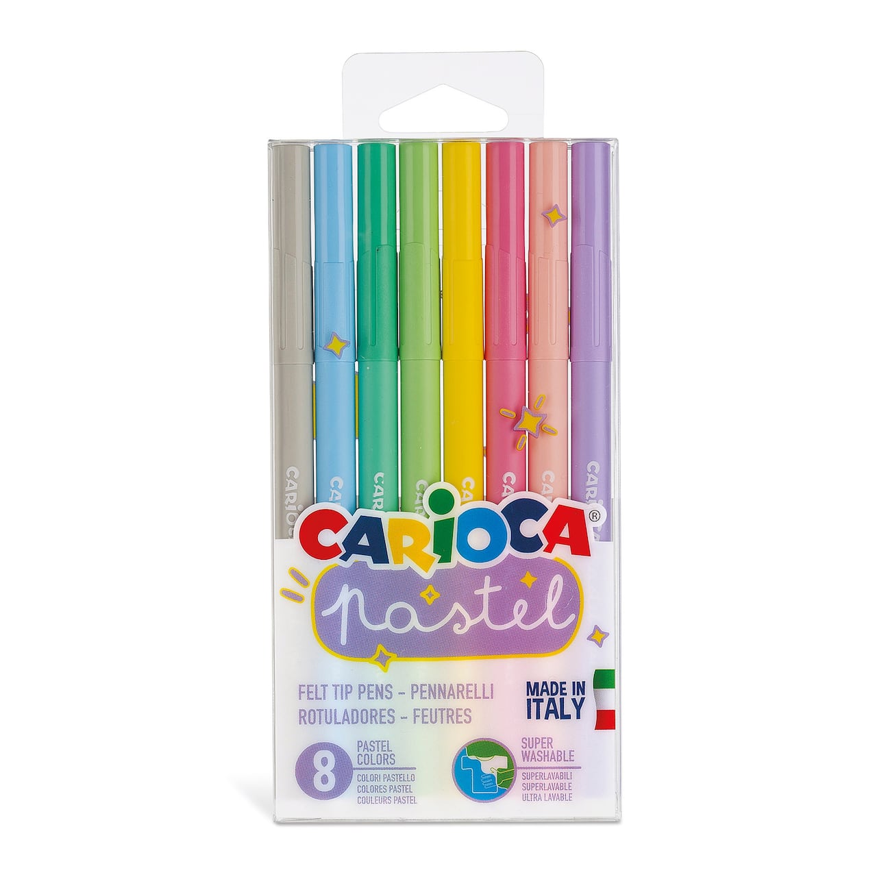 CARIOCA® 8 Pastel Color Washable Felt Tip Pen Set